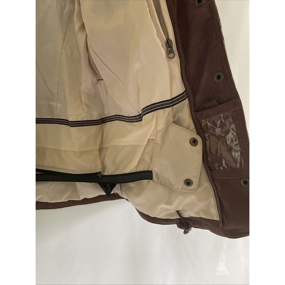 Burton DRYRIDE Jacket Snowboarding Ski Coat Brown Corduroy Women's‎ Size S - Picture 11 of 14
